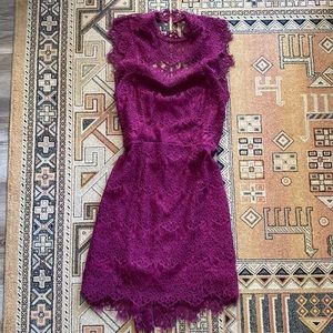 Free People purple lace sheath dress
